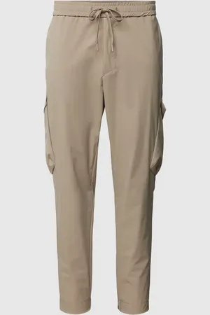 HUGO BOSS Spodnie cargo o kroju slim fit z kieszeniami z tyłu model ‘Urbanex’