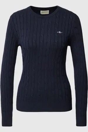 GANT Sweter z dzianiny z detalem z logo