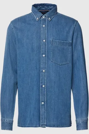 Tommy Hilfiger Koszula jeansowa o kroju regular fit z kieszenią na piersi
