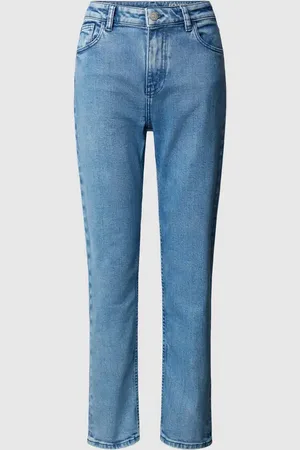 Knowledge Cotton Apparal Jeansy o kroju mom fit z wpuszczanymi kieszeniami