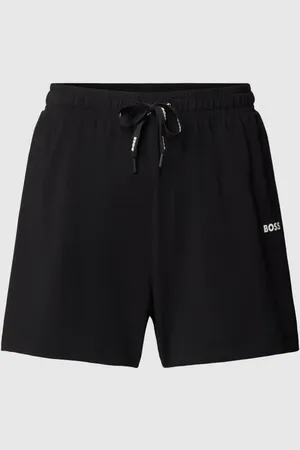 HUGO BOSS Szorty od piżamy o kroju regular fit z nadrukiem z logo