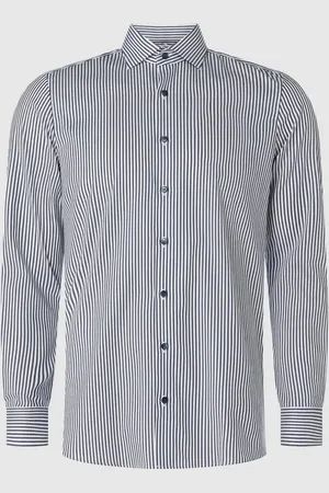 Olymp Koszula biznesowa o kroju slim fit z diagonalu