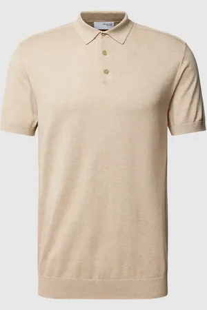 SELECTED Koszulka polo z krótką listwą guzikową model ‘BERG’