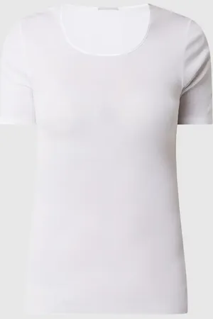 Hanro T-shirt z bawełny model ‘Cotton Seamless’