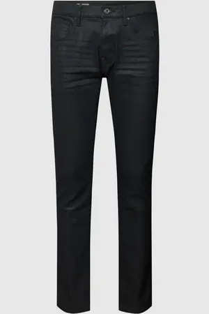 G-Star Jeansy z naszywką z logo ze skóry model ‘REVEND’