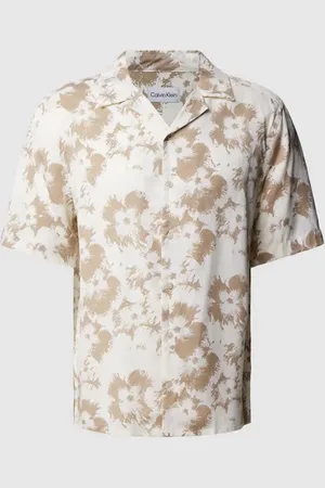 Calvin Klein Koszula casualowa o kroju regular fit z rękawem o dł. 1/2 model ‘FLOWER’