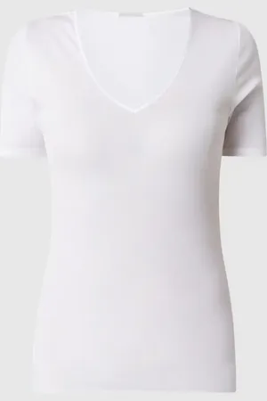 Hanro T-shirt z bawełny model ‘Cotton Seamless’