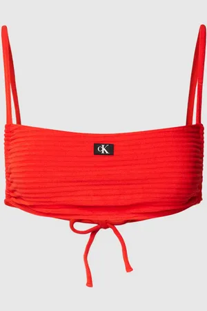 Calvin Klein Top bikini z prostokątnym dekoltem
