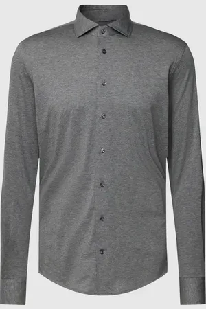 Profuomo Koszula biznesowa o kroju slim fit z bawełny z dodatkiem streczu