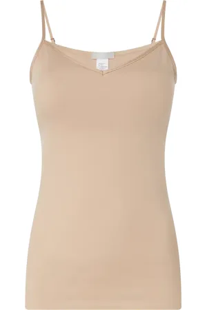 Hanro Podkoszulka z bawełny merceryzowanej — watowany model ‘Cotton Seamless’