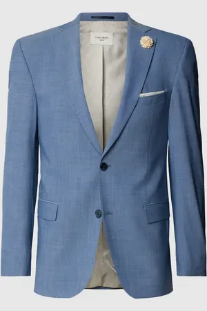 Carl Gross Marynarka o kroju slim fit zapinana na dwa guziki model ‘Shelby’