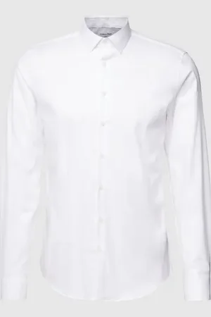 Calvin Klein Koszula z kołnierzykiem typu kent w jednolitym kolorze