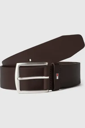 Tommy Hilfiger Pasek skórzany z aplikacją z logo