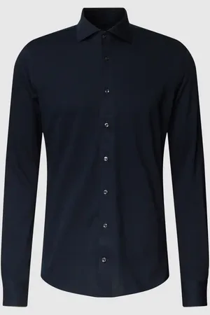 Profuomo Koszula biznesowa o kroju slim fit z bawełny z dodatkiem streczu