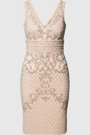 Lace & Beads Sukienka koktajlowa z ozdobnym obszyciem