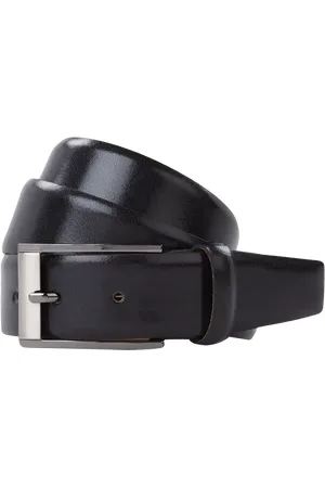 Pierre Cardin Pasek skórzany ze sprzączką z chromowanym efektem