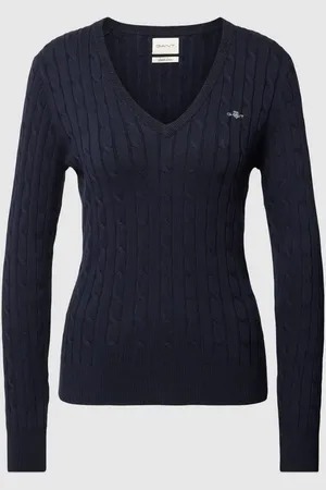 GANT Sweter z dzianiny z detalem z logo