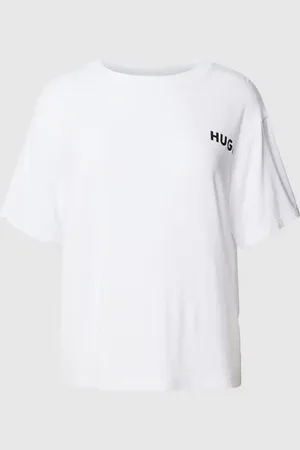 HUGO BOSS T-shirt o kroju oversized z efektem melanżu model ‘UNITE’