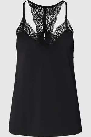 VERO MODA Top na ramiączkach z obszyciem z koronki model ‘ANA’