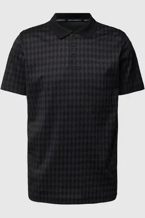 Karl Lagerfeld Koszulka polo o kroju regular fit ze wzorem na całej powierzchni