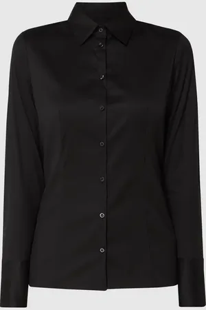 HUGO BOSS Bluzka koszulowa z mankietami zapinanymi na 3 guziki model ‘The Fitted’