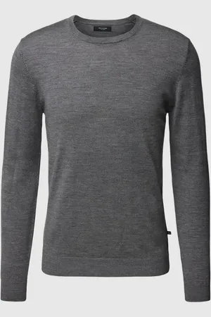 Matinique Sweter z dzianiny z wełny lana model ‘Margrate Merino’