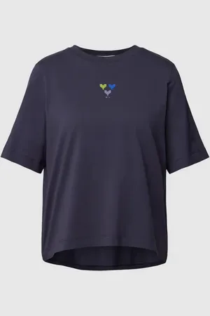 Armedangels T-shirt z kwiatowym haftem model ‘LAYAA DELIGHT’