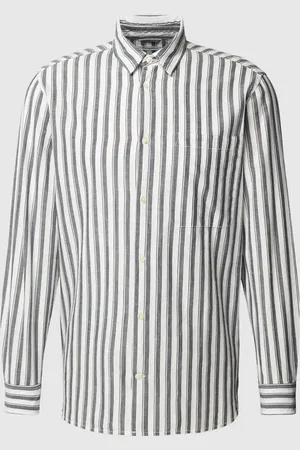 Knowledge Cotton Apparal Koszula casualowa o kroju regular fit z listwą guzikową