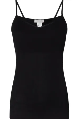 Hanro Podkoszulka z bawełny merceryzowanej — watowany model ‘Cotton Seamless’