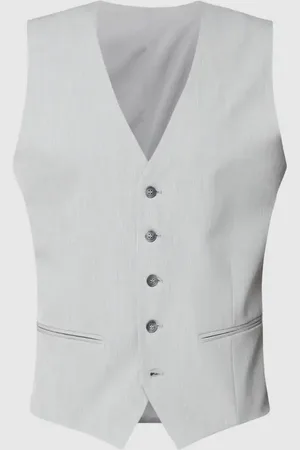 SELECTED Kamizelka garniturowa z lamowanymi kieszeniami model ‘LIAM’