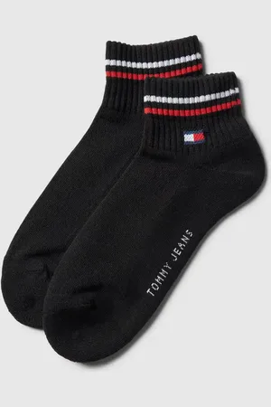Tommy Hilfiger Krótkie skarpety z nadrukiem z logo w zestawie 2 szt. model ‘Iconic’