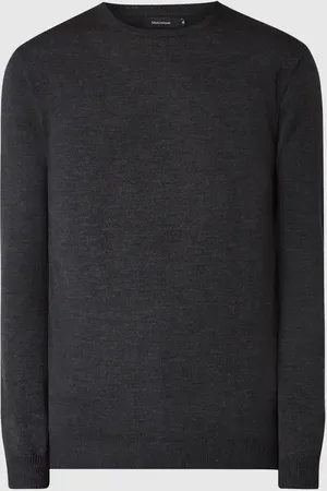 Matinique Sweter z dzianiny z wełny lana model ‘Margrate Merino’