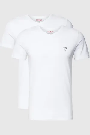 Guess T-shirt z dekoltem w serek w zestawie 2 szt. model ‘CALEB HERO’
