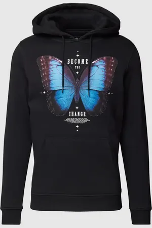 Mister Tee Bluza z kapturem i nadrukiem z motywem model ‘Become the Change’