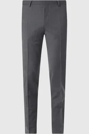 HUGO BOSS Spodnie do garnituru z mieszanki żywej wełny model ‘Hesten’