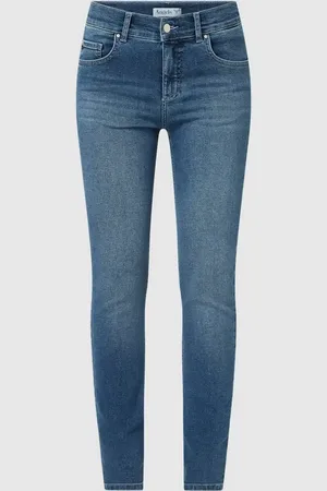 Angels Jeansy o kroju skinny fit z naszywką z logo