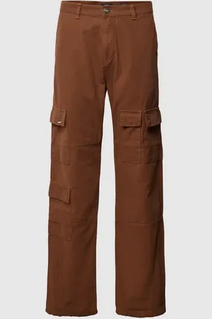EightyFive Spodnie cargo o kroju regular fit z aplikacją z logo model ‘Multi Pocket’