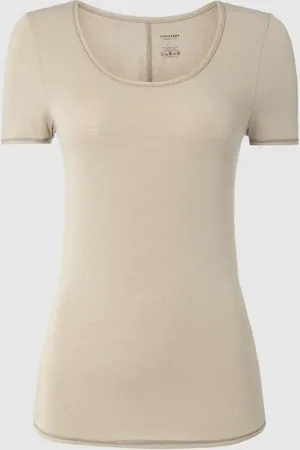 Schiesser T-shirt o kroju personal fit z mieszanki bawełny i elastanu
