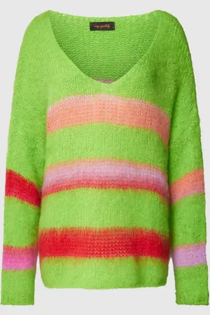 miss goodlife Sweter z dzianiny z mieszanki wełny i moheru ze wzorem w paski