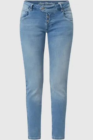 Blue Monkey Jeansy o kroju skinny fit z dodatkiem streczu model ‘Manie’