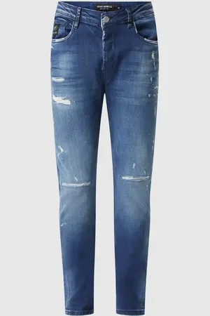 Elias Rumelis Jeansy o kroju slim fit z efektem znoszenia