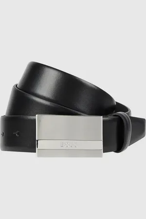 HUGO BOSS Pasek skórzany ze sprzączką z logo model ‘Baxton’