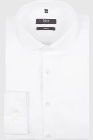 Jake*s Koszula biznesowa o kroju regular fit z diagonalu z bardzo długim rękawem