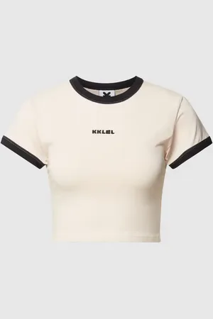Karo Kauer Top krótki z detalem z logo