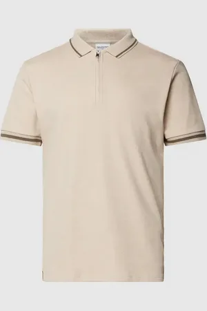 SELECTED Koszulka polo o kroju slim fit z detalem z logo model ‘TOULOUSE’