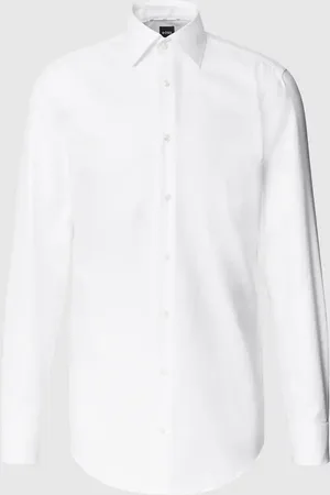HUGO BOSS Koszula biznesowa o kroju slim fit z twillu z bardzo długim rękawem