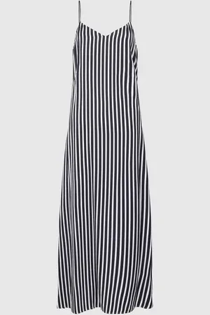 Tommy Hilfiger Sukienka midi z wiskozy ze wzorem w paski