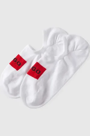 HUGO BOSS Skarpetki stopki z nadrukiem z logo w zestawie 2 szt.