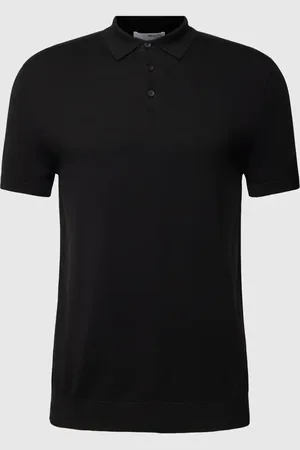 SELECTED Koszulka polo z krótką listwą guzikową model ‘BERG’