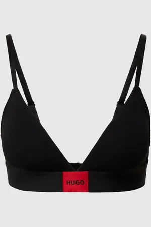 HUGO BOSS Biustonosz trójkątny z naszywką z logo model ‘Triangle Red Label’